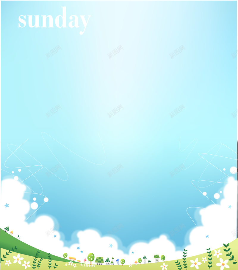 蓝天草地海报背景矢量图ai设计背景_新图网 https://ixintu.com 几何 扁平 海报 海报背景 渐变 背景 草地 草地素材 蓝天 矢量图
