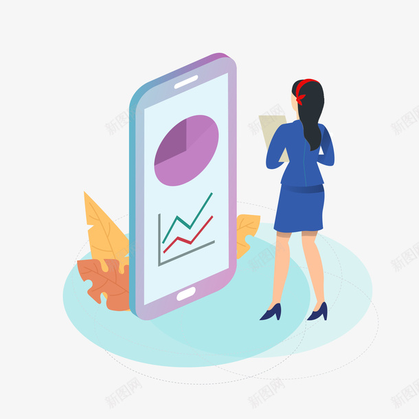 姑娘计算统计png免抠素材_新图网 https://ixintu.com 元素 免扣 素材 艺术