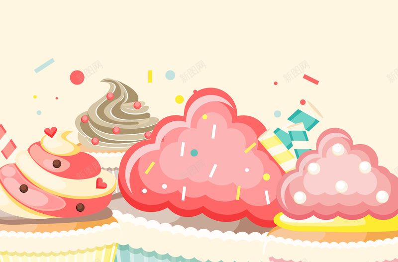 手绘卡通蛋糕生日快乐粉底背景矢量图ai高清背景_新图网 https://ixintu.com 卡通 卡通蛋糕 手绘 海报 生日快乐 童趣 粉底背景 矢量图