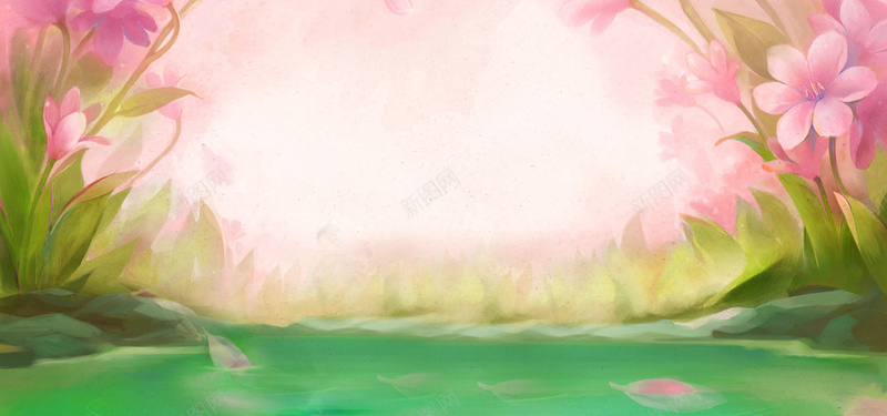 夏日清新绿色自然草地花卉背景jpg设计背景_新图网 https://ixintu.com 卡通手绘 夏日 梦幻 清新 童真 童话 绿色 自然 花卉背景