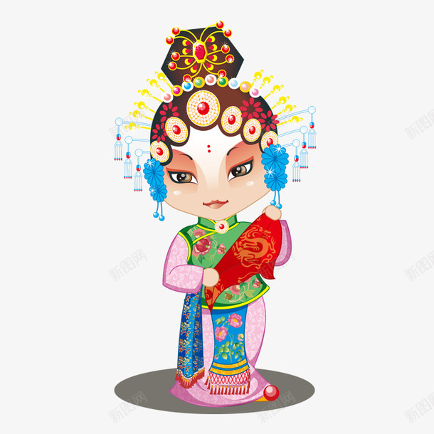 拿手帕的戏剧人员png免抠素材_新图网 https://ixintu.com 卡通 图案 戏剧 手绘 简图 红色 装扮 黄色