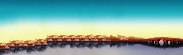 海景桥房子清新背景bannerjpg设计背景_新图网 https://ixintu.com banner 房子 桥 海景 清新 背景
