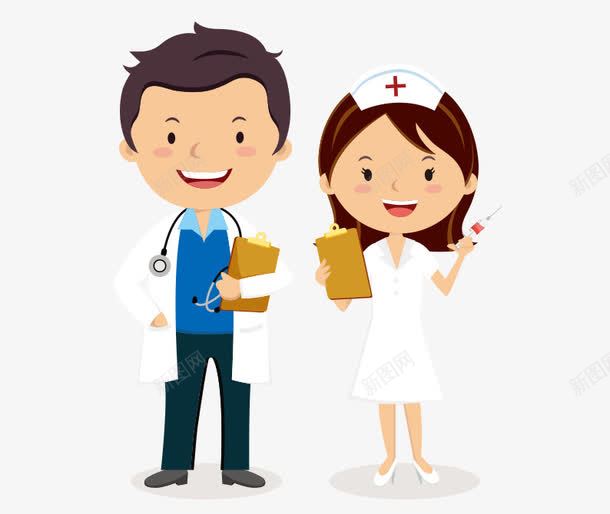 看病的医生png免抠素材_新图网 https://ixintu.com 医生 卡通人物 卡通医生 卡通女医生 卡通男医生 听诊器 白色 看病 蓝色