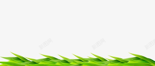 竹叶边框png免抠素材_新图网 https://ixintu.com 竹叶 绿色 装饰品 边框