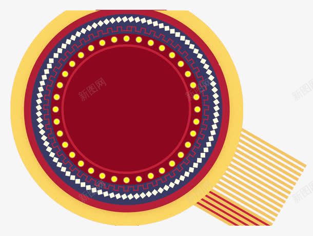 少数民族元素背景圆形装饰png免抠素材_新图网 https://ixintu.com 圆形装饰 少数民族 背景 花纹圆形