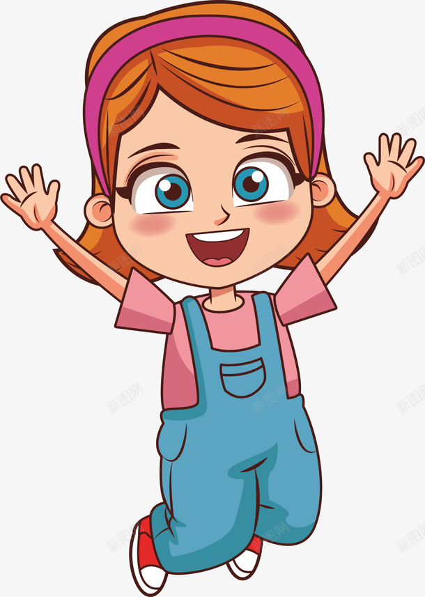 儿童节跳起来的女孩png免抠素材_新图网 https://ixintu.com 儿童节 卡通女孩 害羞 欢呼雀跃 跳起来的女孩 跳跃 高兴的跳起来