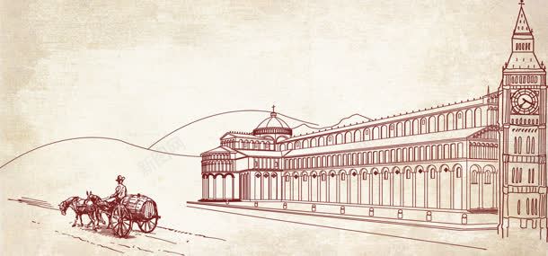 欧州古建筑素描背景jpg设计背景_新图网 https://ixintu.com 古建筑 欧州 素描