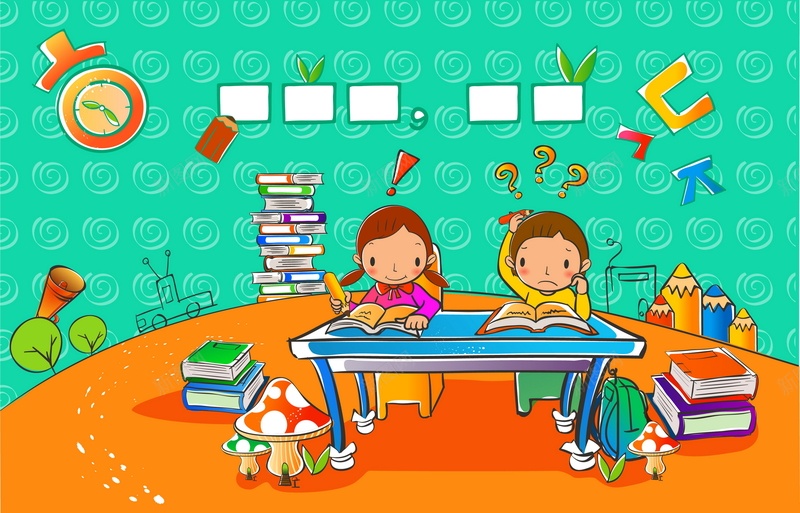 学生写作业矢量图ai设计背景_新图网 https://ixintu.com 儿童 写作业 卡通 学生 小孩 手绘 童趣 读书 矢量图