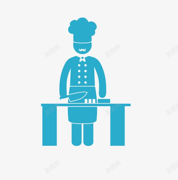 做饭的厨师矢量图图标eps_新图网 https://ixintu.com 做饭 厨师 图标元素 餐厅 矢量图
