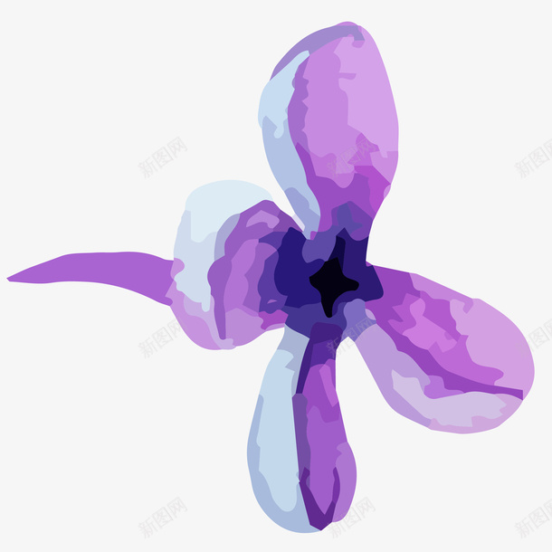 水彩紫色丁香插画矢量图ai免抠素材_新图网 https://ixintu.com 免抠PNG 卡通花 植物 水彩紫色丁香插画 花朵 花瓣 矢量图