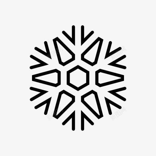 六角雪花符号图标png_新图网 https://ixintu.com 雪花