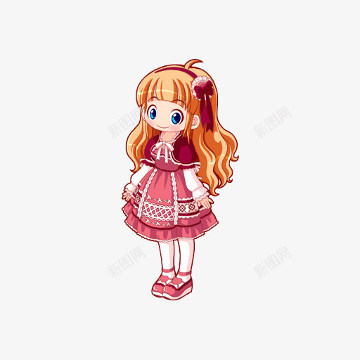 粉色超萌小女孩psd免抠素材_新图网 https://ixintu.com 卡通 小女孩 粉色 超萌