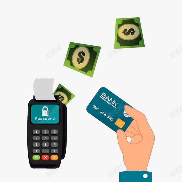 手绘POS机图标png_新图网 https://ixintu.com POS机 出票 图标 手绘 扫码 货币 银行卡
