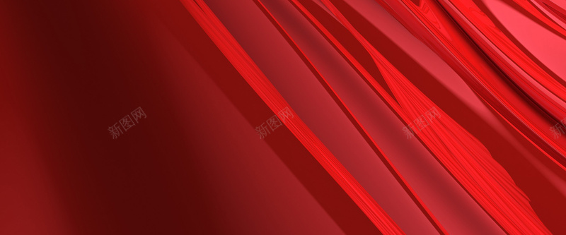 红色波浪质感立体纹路曲线背景