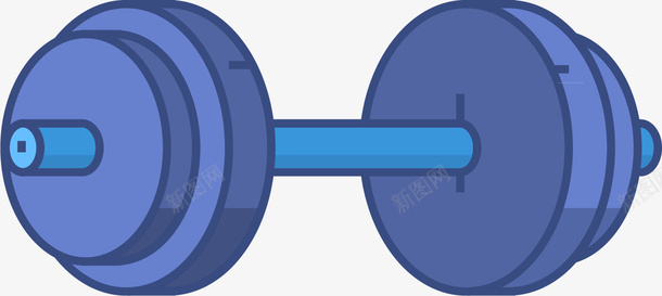 蓝色的举重哑铃简图png免抠素材_新图网 https://ixintu.com 健身 健身器材 健身房 哑铃 水彩 蓝色的 锻炼