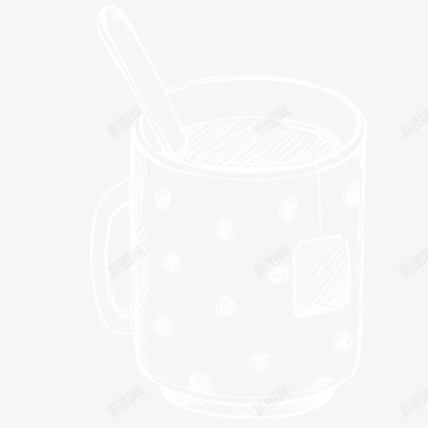 手绘水杯png免抠素材_新图网 https://ixintu.com png图形 png装饰 勺子 手绘 水杯 装饰