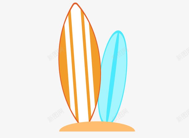 海边元素png免抠素材_新图网 https://ixintu.com png图片素材 免费png素材 滑板 蓝色 黄色