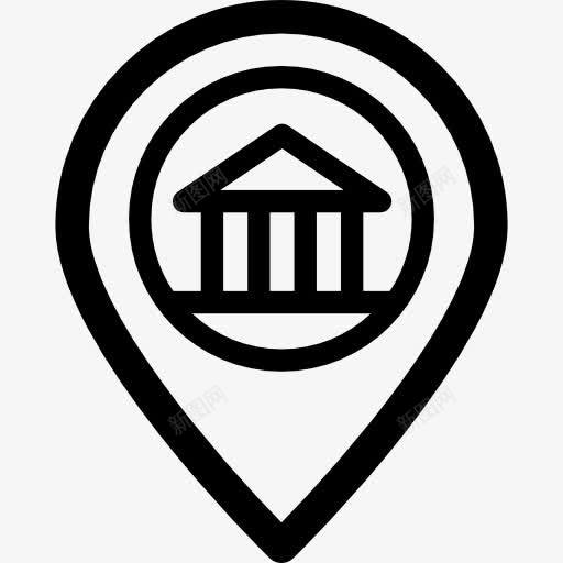 博物馆图标png_新图网 https://ixintu.com 位置 地图和国旗 地点 定位 砂矿 预留位置