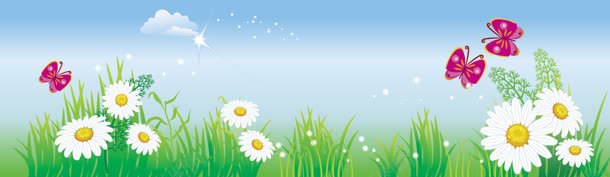 花草卡通手绘背景bannerjpg设计背景_新图网 https://ixintu.com banner 卡通 手绘 背景 花草