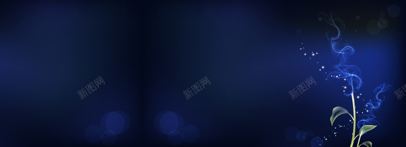 蓝色梦幻背景bannerpsd设计背景_新图网 https://ixintu.com banner 光晕 光束 其他 梦幻 海报banner 背景 花 蓝色