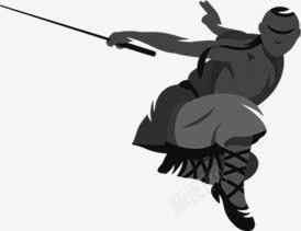 长发辫子舞剑男子png免抠素材_新图网 https://ixintu.com 男子 舞剑 辫子 长发