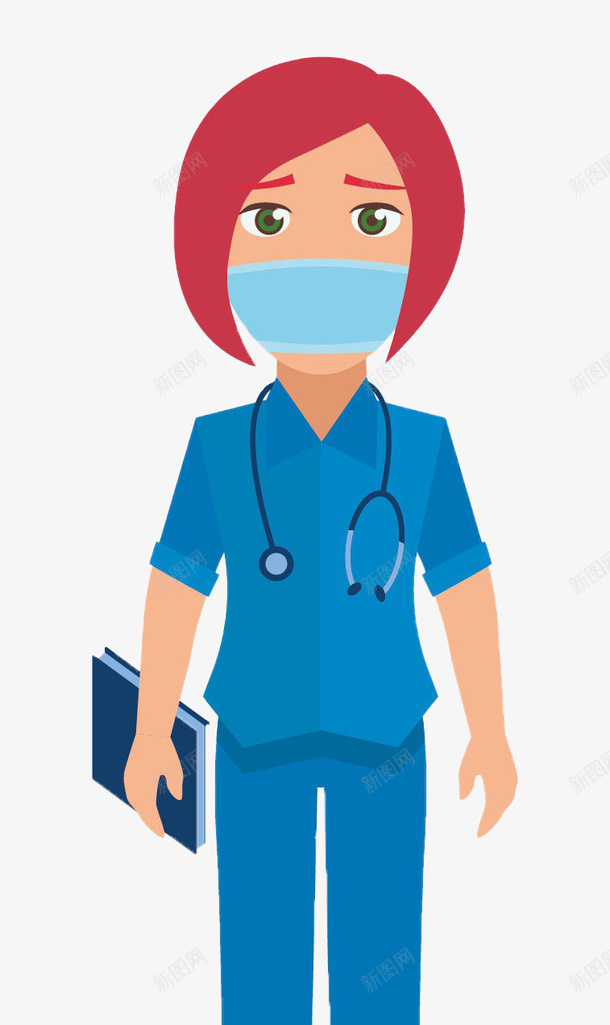 卡通医生护士psd免抠素材_新图网 https://ixintu.com 医护人员 卡通医生 护士 护士漫画 护士节插画