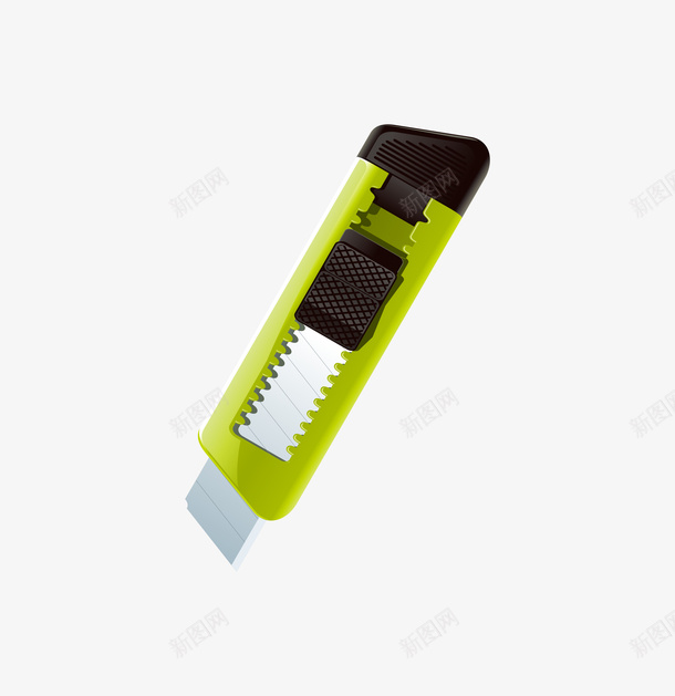 手绘卡通绿色壁纸刀png免抠素材_新图网 https://ixintu.com 刀 刀具 切割 卡通壁纸刀 壁纸刀 工具 裁切