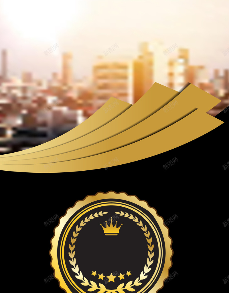 酒店商务广告海报矢量背景ai设计背景_新图网 https://ixintu.com 企业宣传 商业画册 年度报告 矢量素材 质感海报 酒店宣传 金色画册 金融 高端 矢量图