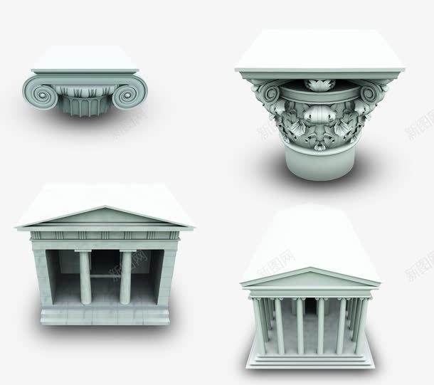 希腊柱式建筑图标png高清背景_新图网 https://ixintu.com PNG图标 希腊 建筑 柱式