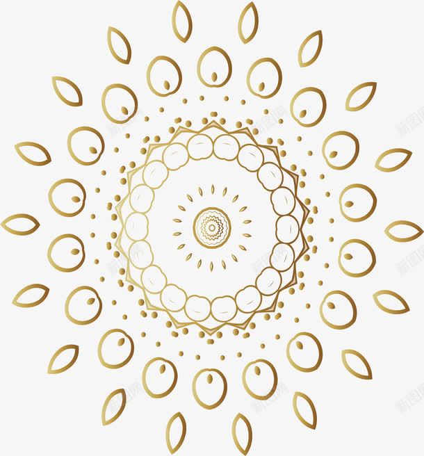 金色宗教花纹png免抠素材_新图网 https://ixintu.com eid2017 古尔邦节 宗教节日 宗教花纹 宰牲节 矢量png 金色花纹