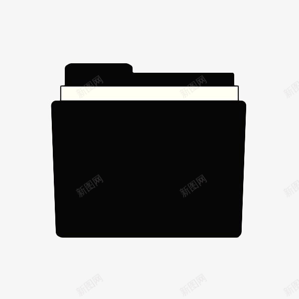 黑色手绘扁平化文件夹png免抠素材_新图网 https://ixintu.com 企业文件夹 几何 扁平化 手绘 文件夹 文档储存 黑色