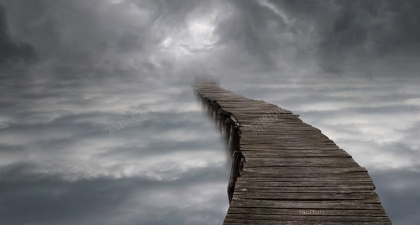 不见底的栈桥乌云密布jpg设计背景_新图网 https://ixintu.com 不见 乌云 密布 栈桥