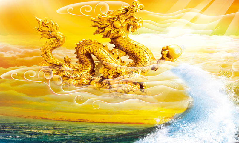 腾龙雕塑psd设计背景_新图网 https://ixintu.com 大海 腾龙 雕塑 龙腾四海
