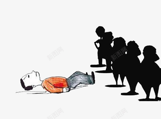 手绘晕倒的男人无人理会png免抠素材_新图网 https://ixintu.com 手绘 手绘男人 无人理会 昏倒 晕倒 晕倒的男人