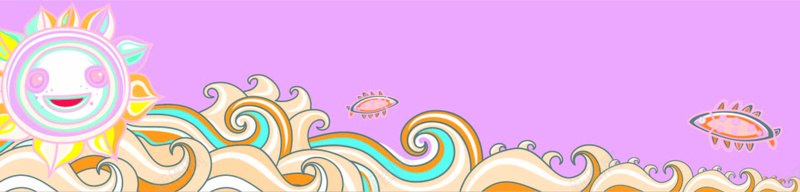 卡通手绘背景图店招背景图矢量图ai设计背景_新图网 https://ixintu.com 卡通 太阳 彩色花纹 手绘 海报banner 童趣 鱼 矢量图