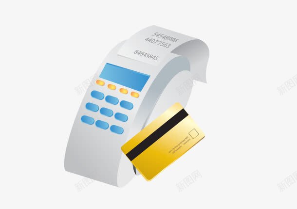 金融图形png免抠素材_新图网 https://ixintu.com POS机 卡通 扫码 金融 银行卡