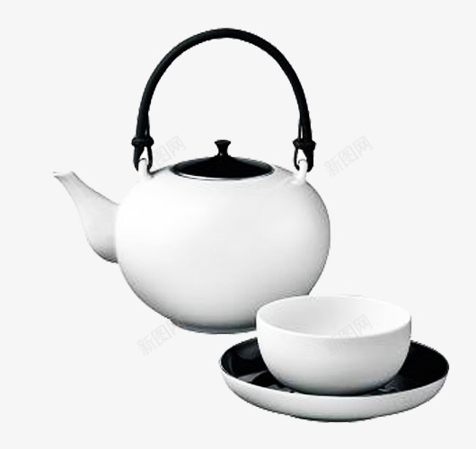 白色茶壶png免抠素材_新图网 https://ixintu.com 喝茶 茶壶 茶杯 茶道