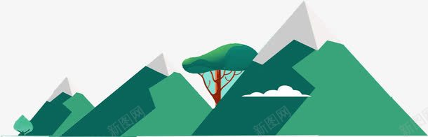 卡通背景装饰山png免抠素材_新图网 https://ixintu.com 儿童节 卡通手绘 山 山丘 数