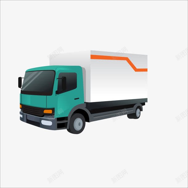 车矢量图ai免抠素材_新图网 https://ixintu.com 中型货车 交通工具 仿真货车 货车 矢量图
