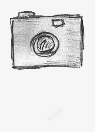铅笔素描相机png免抠素材_新图网 https://ixintu.com 手绘 相机 素描 铅笔