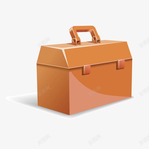黄色手提工具箱png免抠素材_新图网 https://ixintu.com 卡通箱子 工具性 黄色手提箱