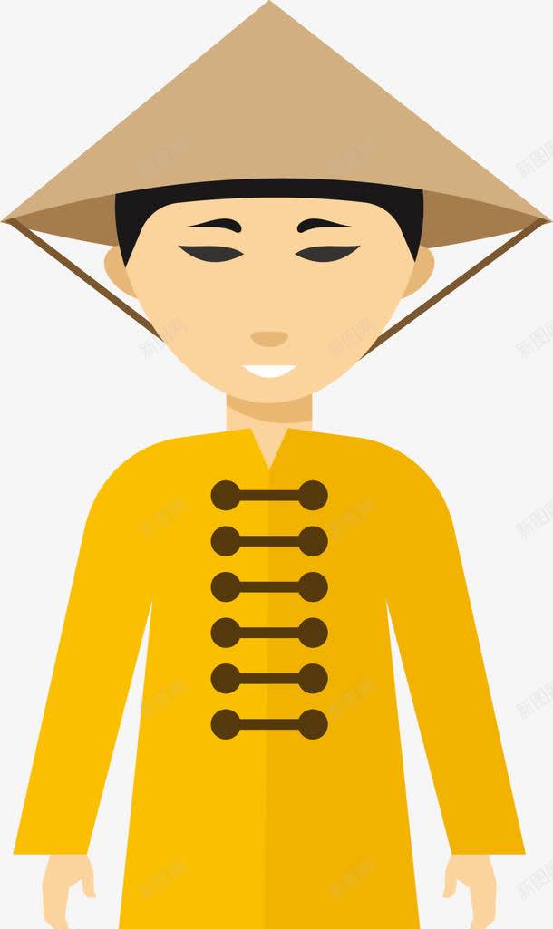 一个带着斗笠的农民png免抠素材_新图网 https://ixintu.com 农夫 农夫PNG 农民 带斗笠 带着斗笠的农夫 斗笠 矢量农夫