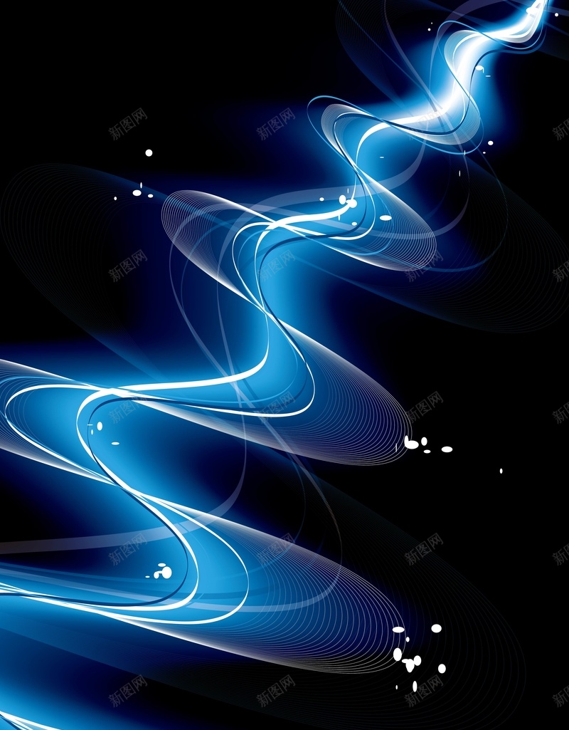 蓝色弯曲飘带上的极光背景矢量图ai设计背景_新图网 https://ixintu.com AI 光晕 极光 海报 矢量素材 科幻 科技 背景 蓝色 陶醉 飘带 高清背景设计图 矢量图