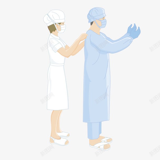 穿手术服的医生png免抠素材_新图网 https://ixintu.com 医生 医生手术 手术