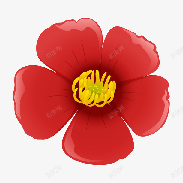 手绘五瓣花png免抠素材_新图网 https://ixintu.com 卡通花朵 底纹 手绘五瓣花 手绘花朵 红色花朵 花卉 花朵 花纹 装饰画