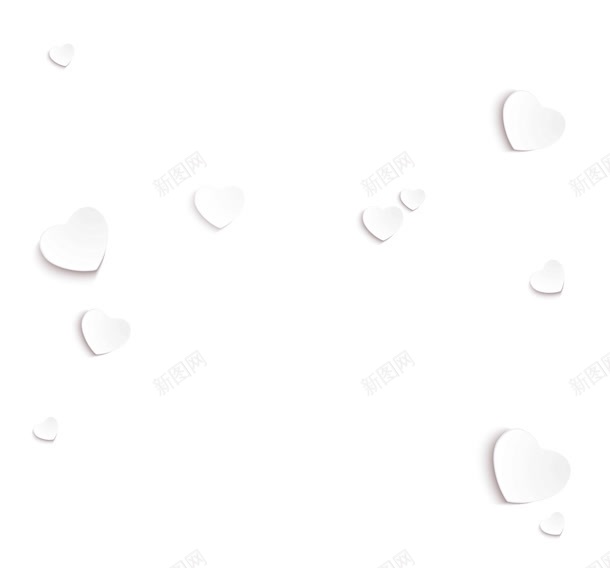 白色爱心背景jpg设计背景_新图网 https://ixintu.com 爱心 白色 素材 背景