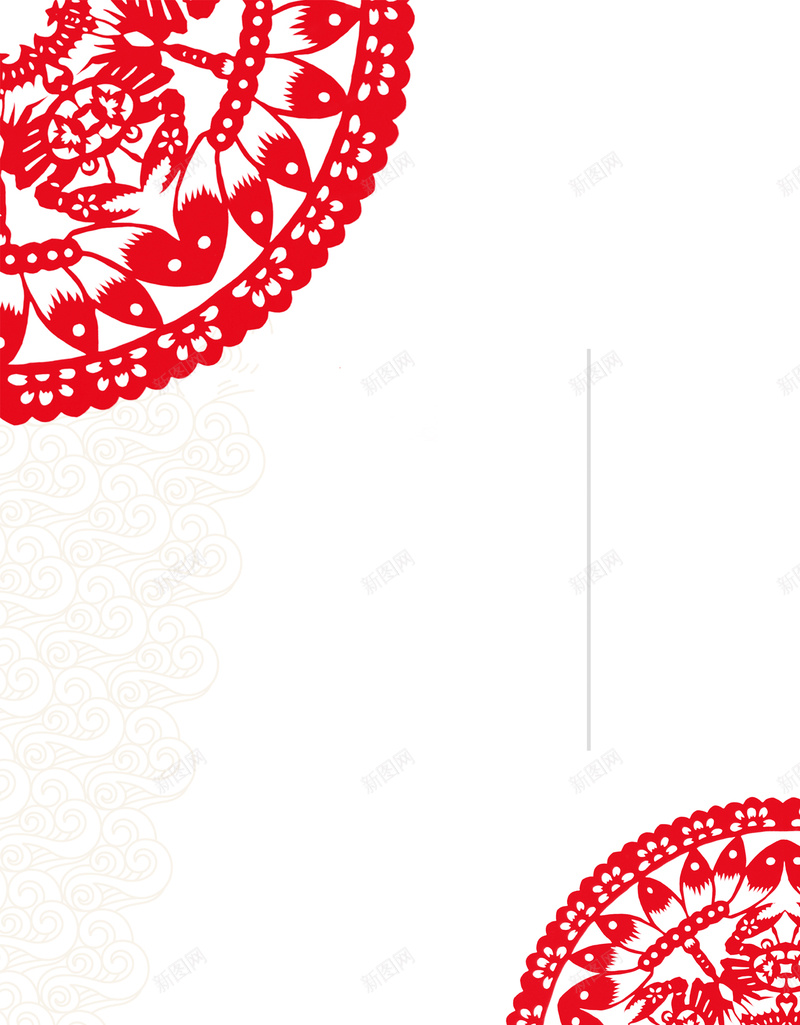 剪纸花纹简约新年背景psd设计背景_新图网 https://ixintu.com 中国传统文化 中国元素 剪纸 喜庆 新年图片 春节 春节剪纸 简约 节日素材 花纹 贺卡