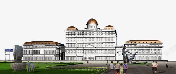 政府大楼png免抠素材_新图网 https://ixintu.com 办公 地标 大楼 广场 政府 政府大楼