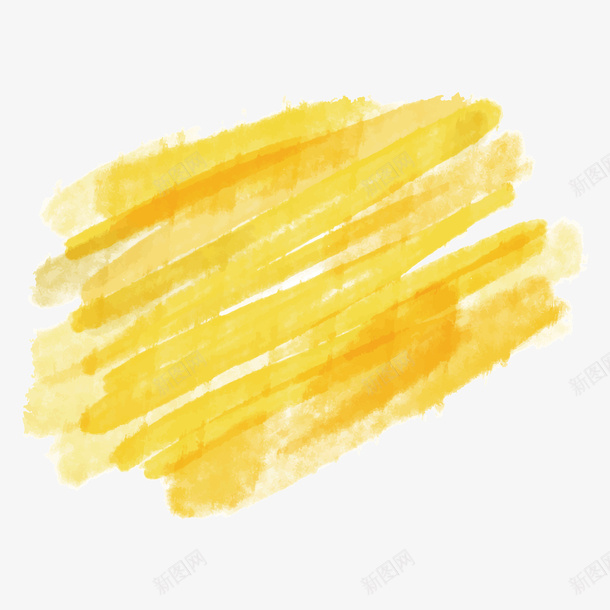 黄色画笔psd免抠素材_新图网 https://ixintu.com 手绘 画笔 素材 黄色