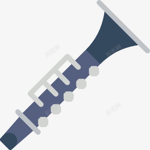 单簧管图标png_新图网 https://ixintu.com 乐器 乐队 竖笛 音乐